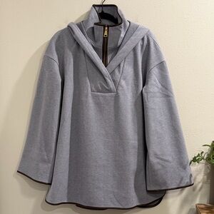 Tuckernuck Size Large Gray Powell Anorak Hooded Pullover Jacket Designer Casual